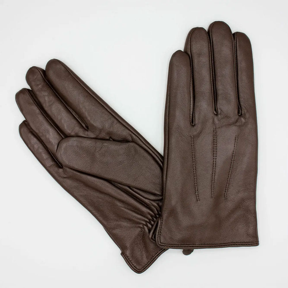 Men's Dark Brown Leather Gloves