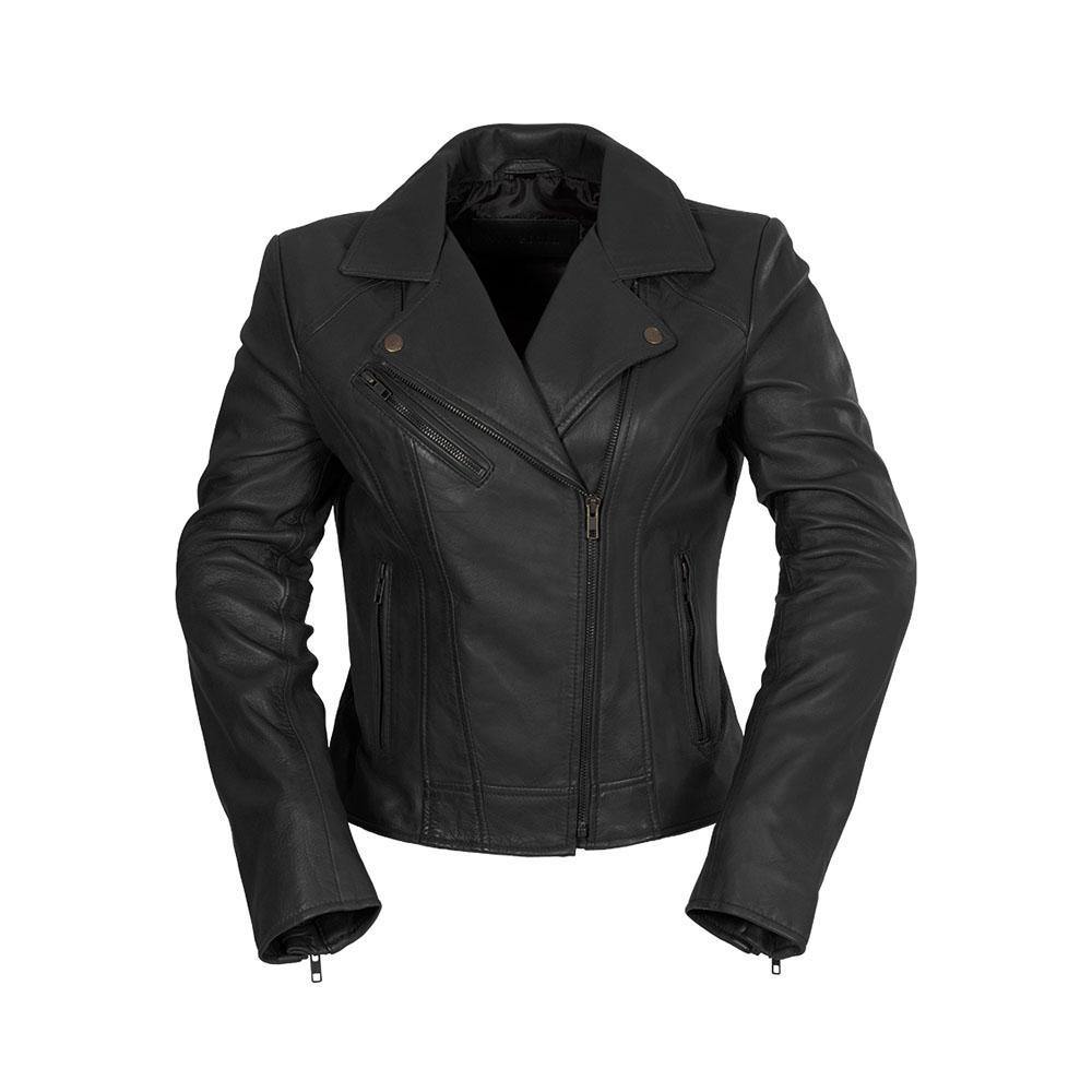 Ladies Leather Jacket Black