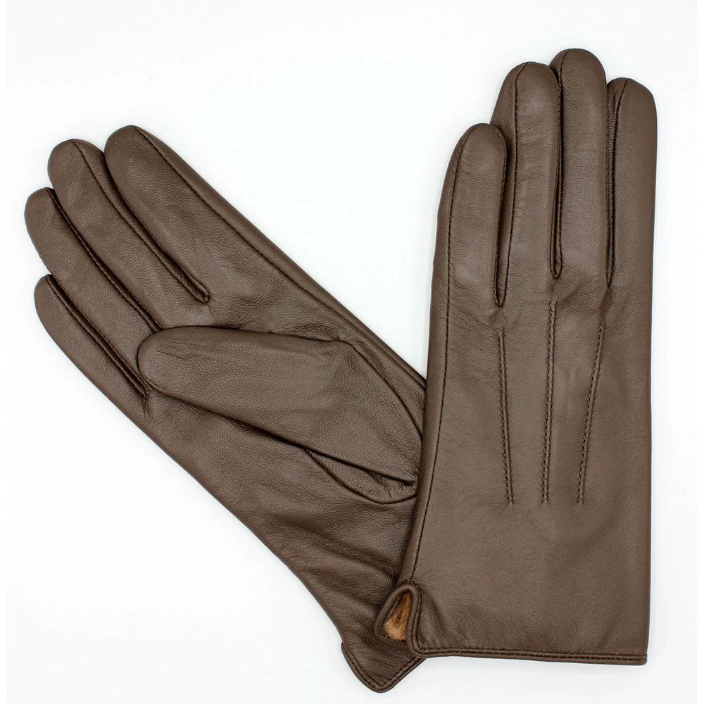 Ladies Brown Leather Gloves 17120
