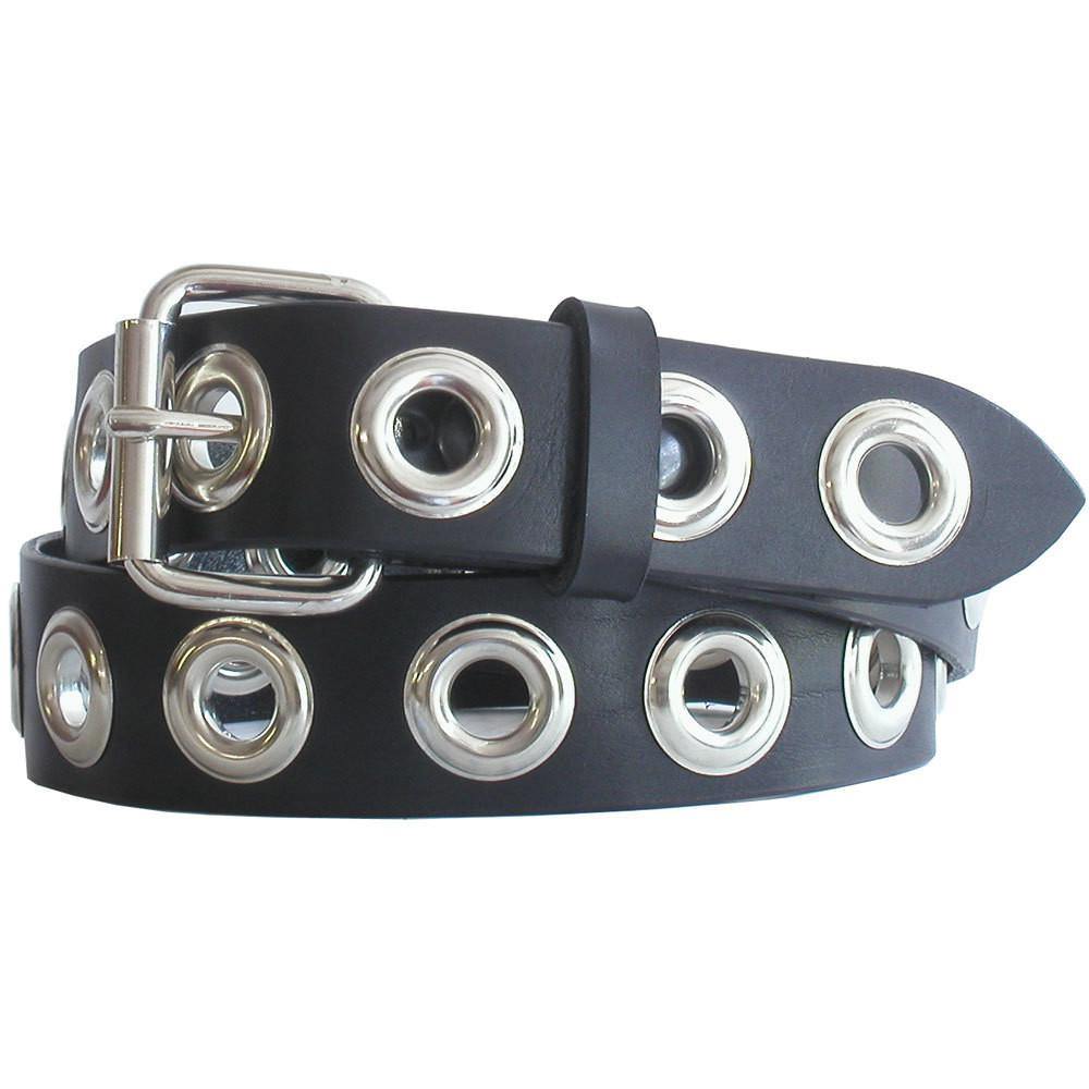 Grommet Studded Belt | Made in USA | by Sole Survivor Leather Black / 54