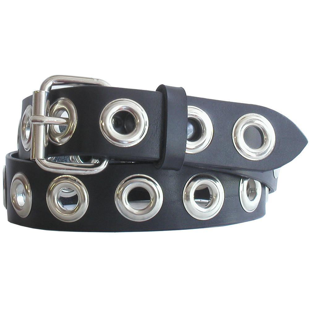 Grommet Studded Belt Black/Chrome
