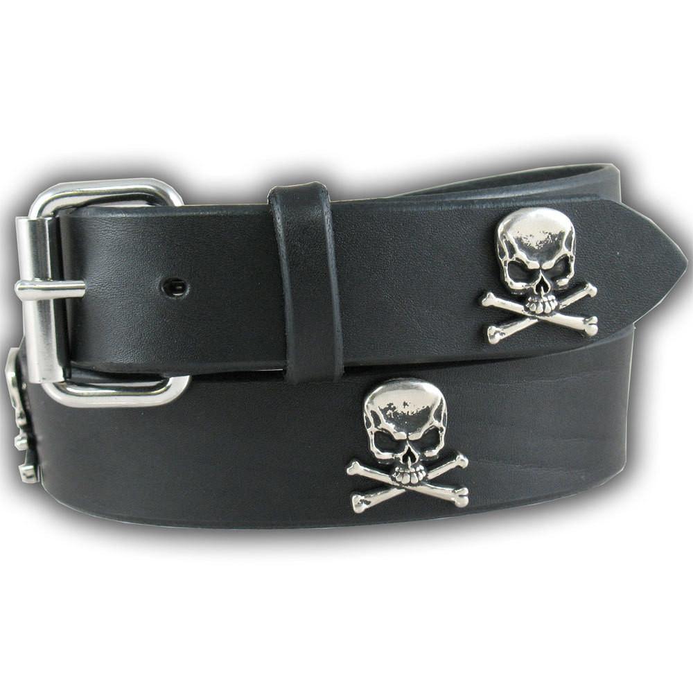 Skull & Crossbones Belt - Black