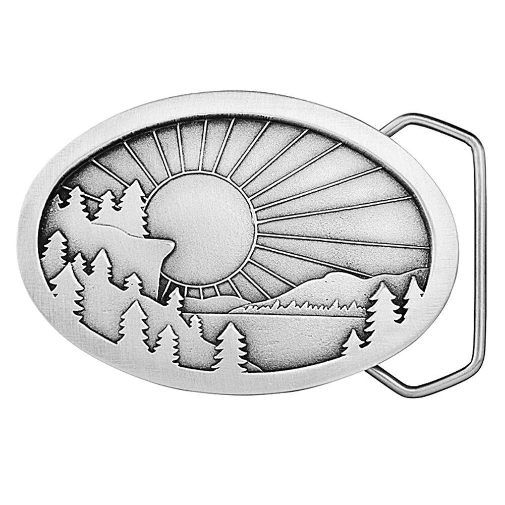 Sunrise Belt Buckle - Pewter