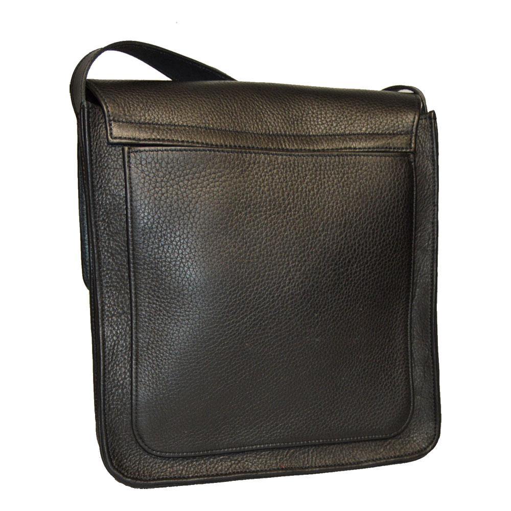Back View Vertical Satchel - Medium - Textured Black