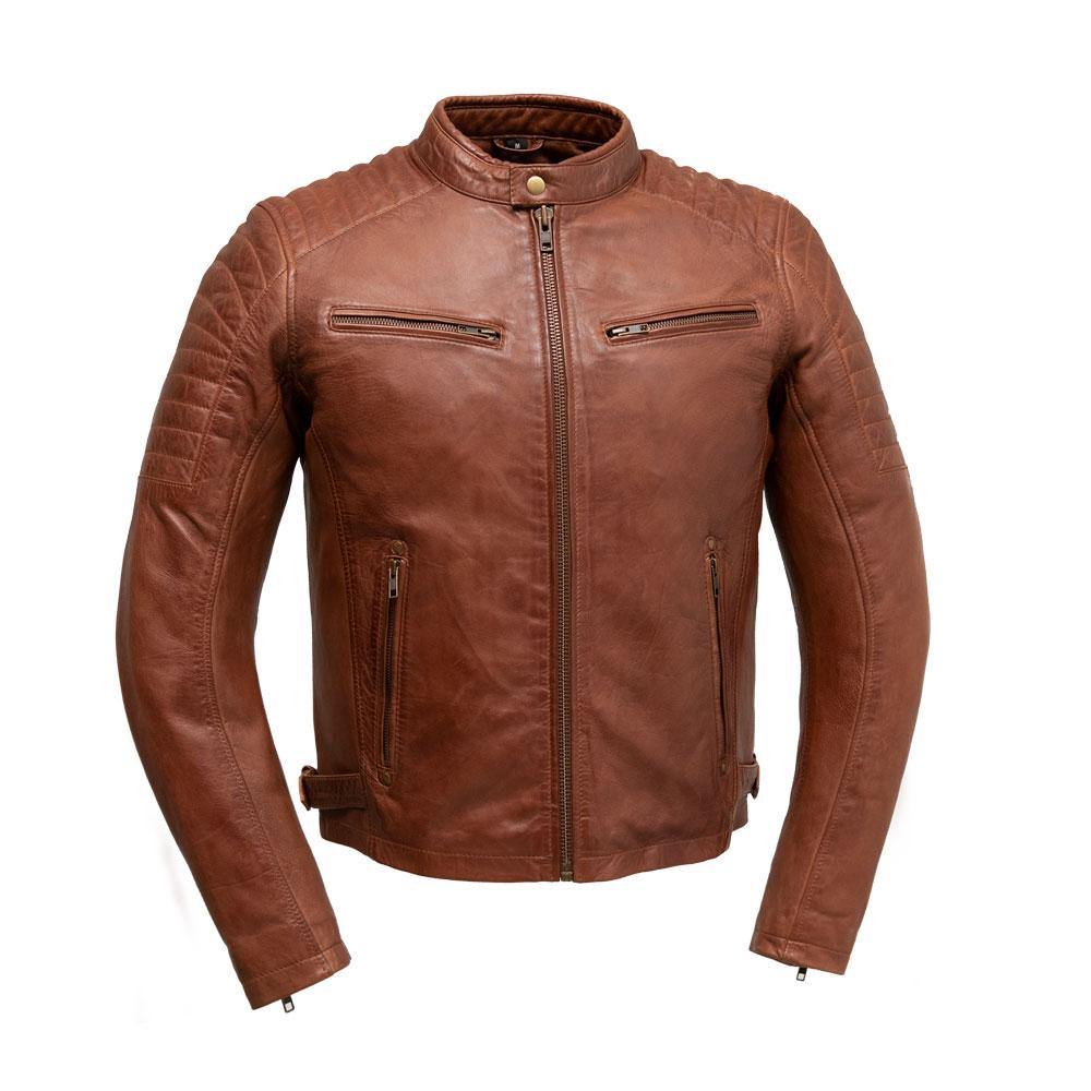 #2811 Men's Leather Jacket - Cognac