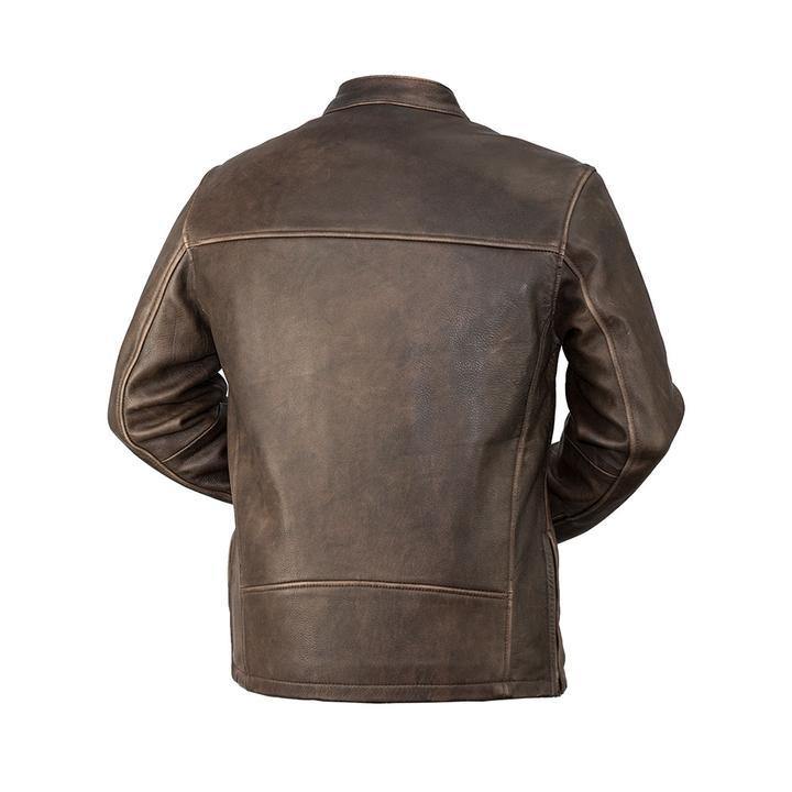 Men's Center Zip Tab Collar Jacket - BACK VIEW