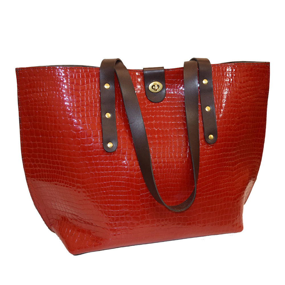 Portia - Red Patent Croco Pring