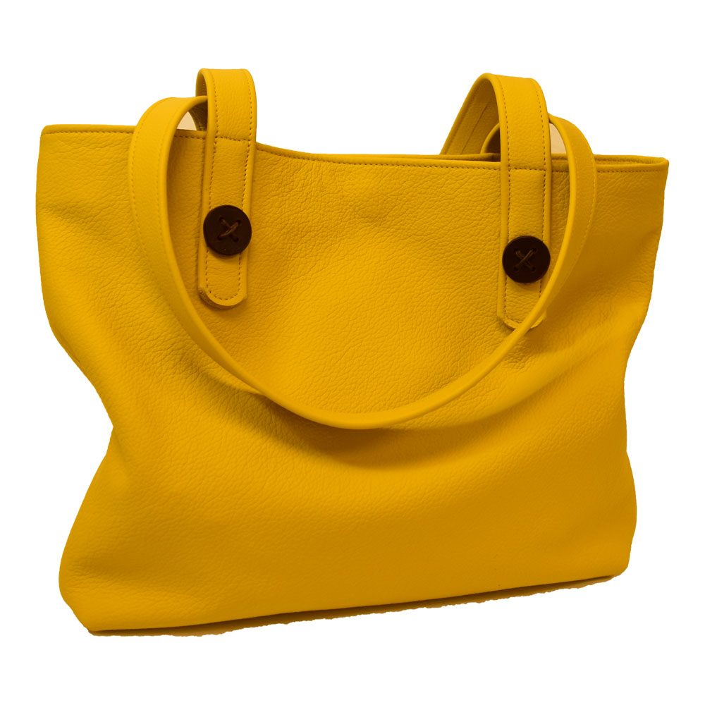 Terri Button Tote - Saffron