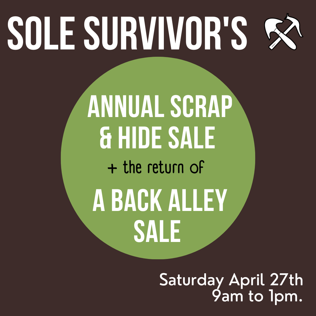 Annual Leather Scrap & Hide Sale April 27, 2024