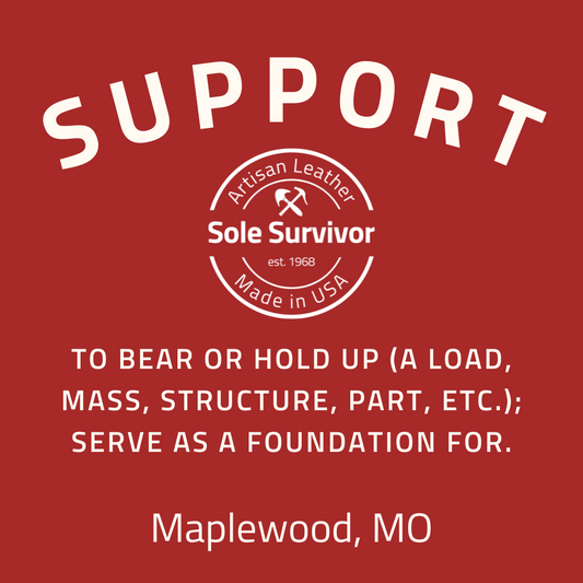Support - to bear or hold up; Serve as a foundation for