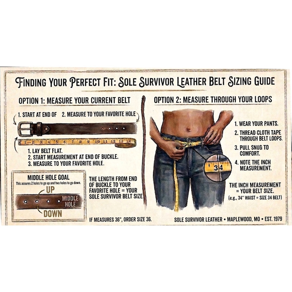 Belt sizing guide