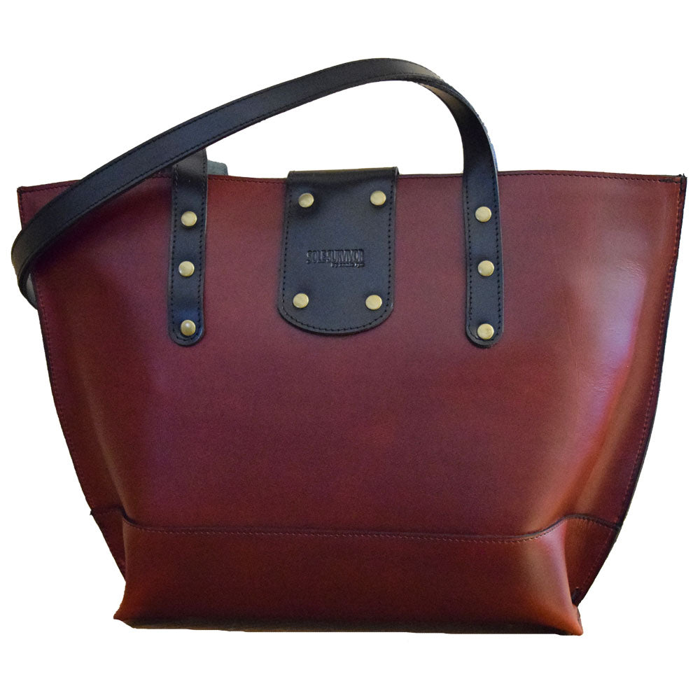 ed Leather Easy Tote  with Alligator Wrap/Strap  back view