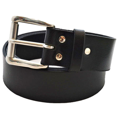 Leather Jean Belt #2719 Black w/Stainless Steel Buckle