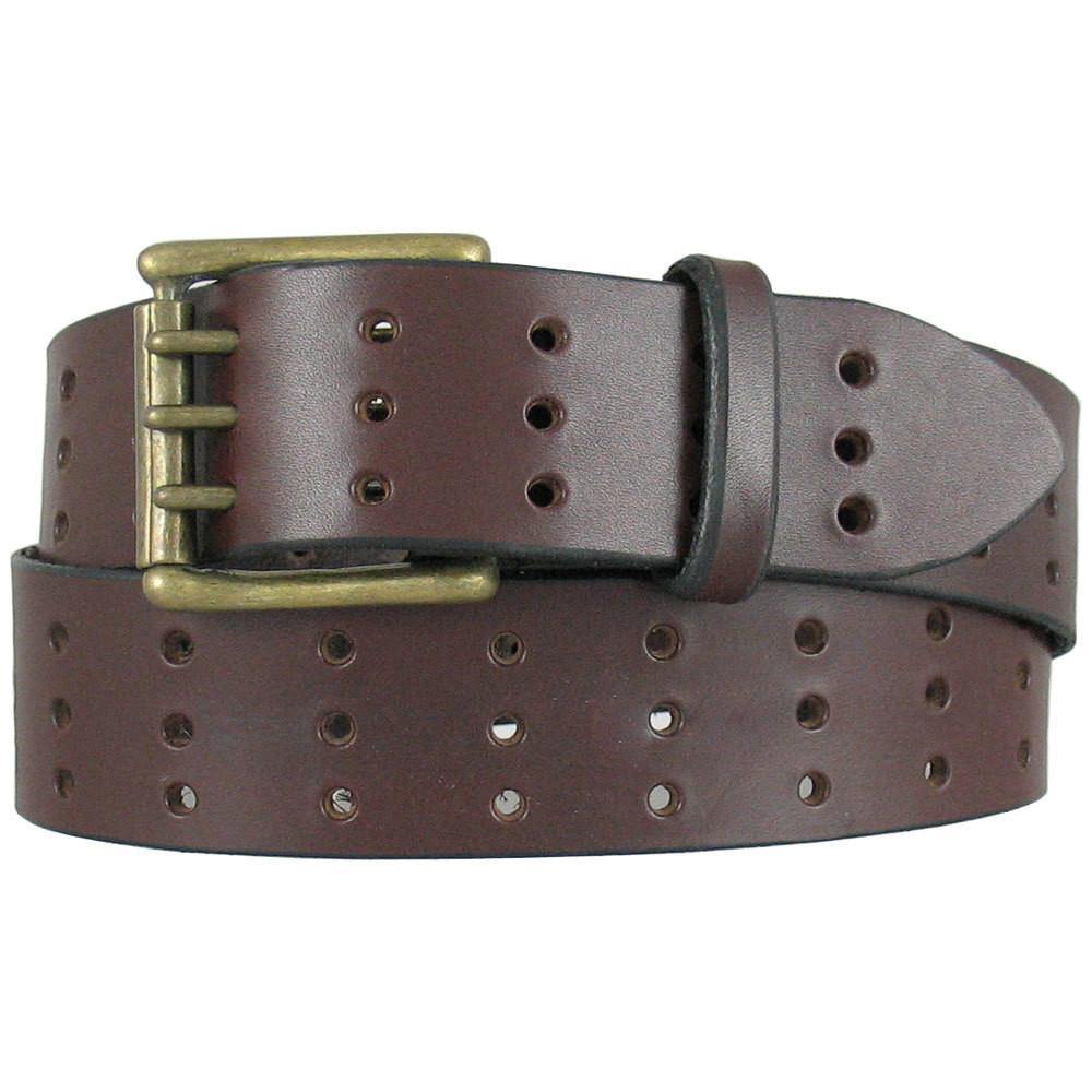 Hardin 40mm Brown Leather Belt with Removable Octagonal Buckle - Barbanera