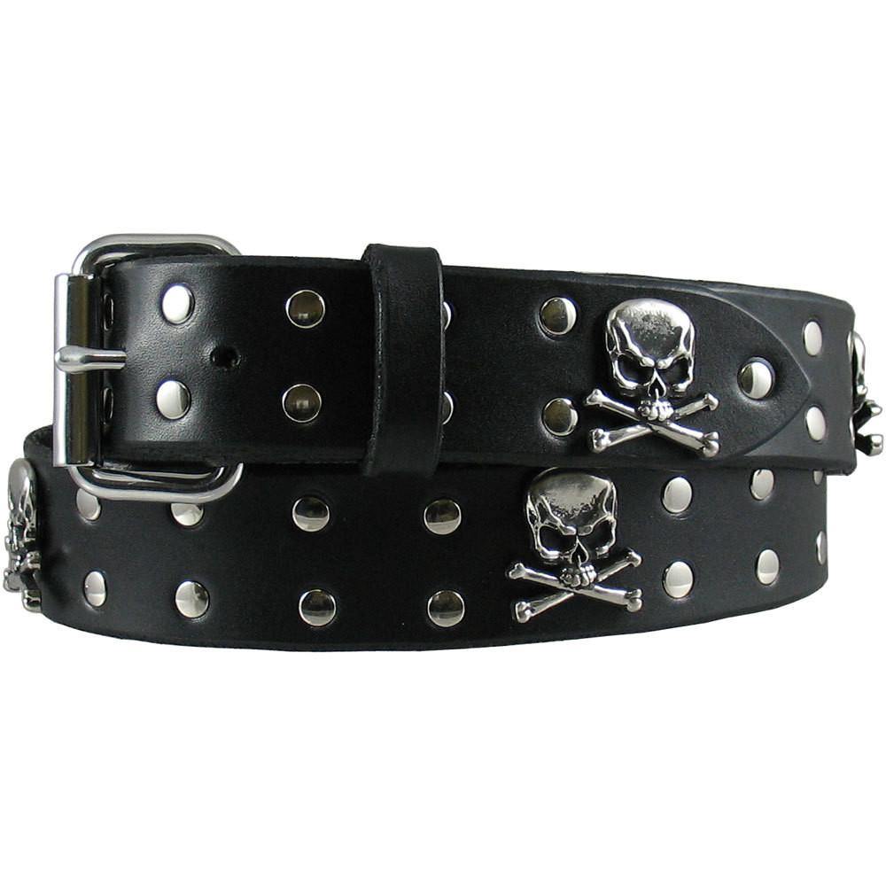 Skull & Crossbones Studded Belt