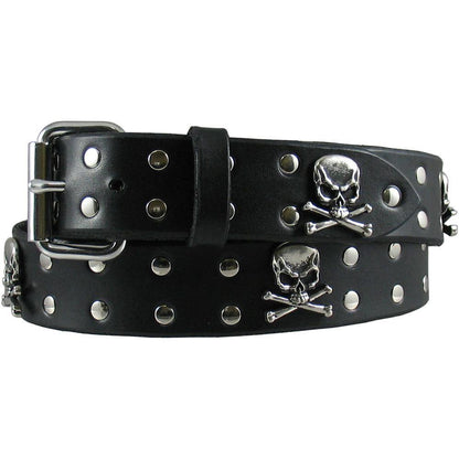 Skull & Crossbones Studded Belt