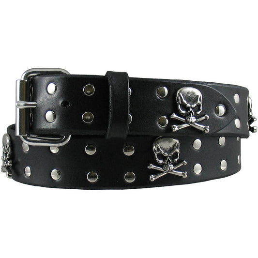 Skull & Crossbones Studded Belt