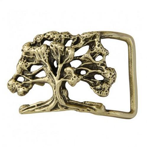 Baobab Tree Belt Buckle - Brass
