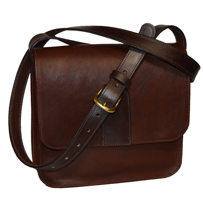 Small Vertical Satchel - Rich Brown