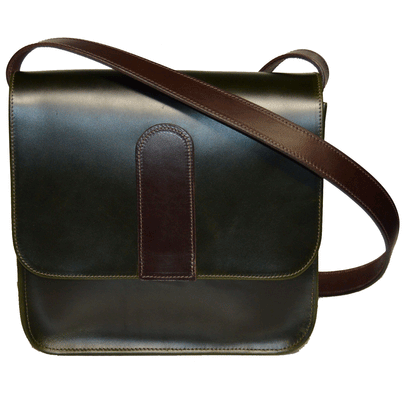 Small Vertical Satchel - Deep Green