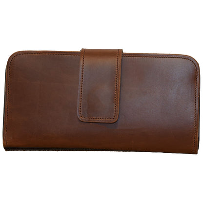 Tana Ladies Snap/Zip Wallet - Natural Brown