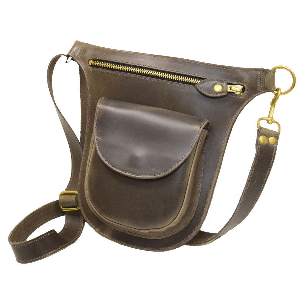 Leather Bag Corvidae Sling Bag Shoulder Bag Pocket Belt 