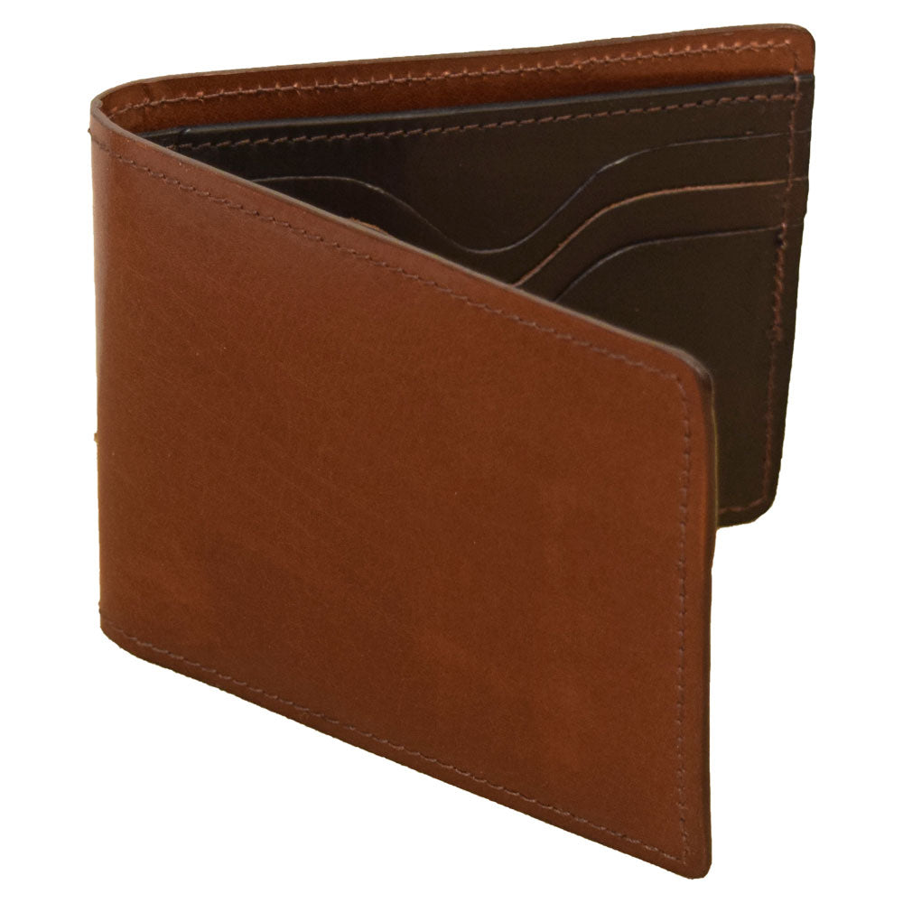 Bifold Wallet with Extra Pockets - Medium Brown