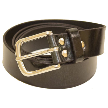 1 1/2" Wide Black Belt w/Stainless Steel Buckle #C26