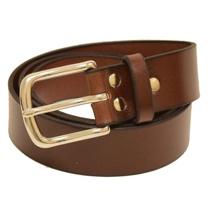 1 1/2" Wide Mahogany Belt w/Stainless SteelBuckle #C26