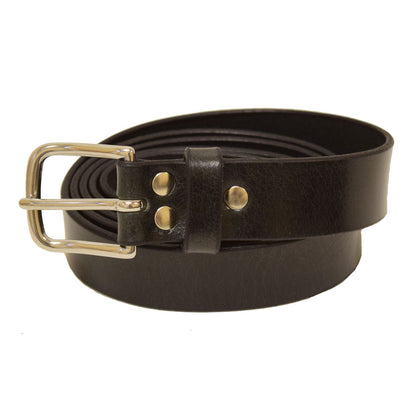 C27 Leather Jean Belt - Black/Stainless Steel Buckle