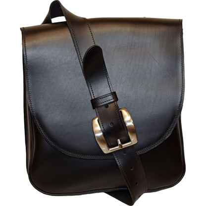 Dannie Shoulder Bag -Black - Chrome Buckle