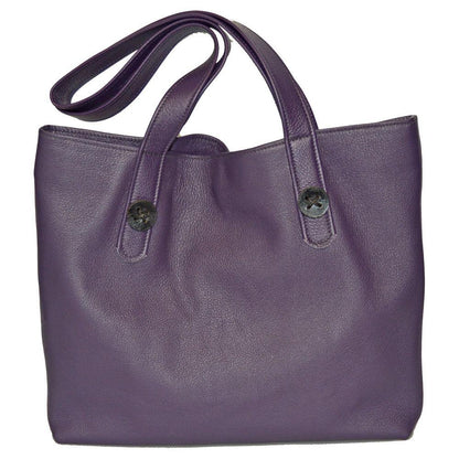 Terri Button Tote - Grape