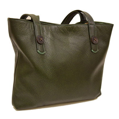 Terri Button Tote - Green