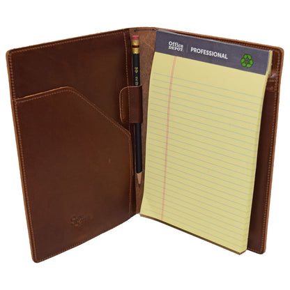 Leather Notepad/Folder - Natural Brown