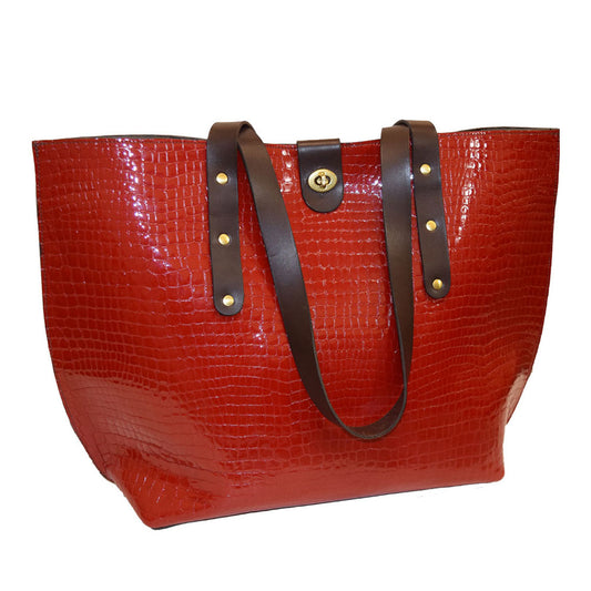 Portia - Red Patent Croco Pring