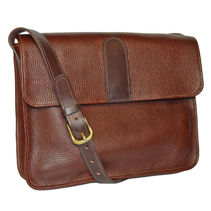 Medium Satchel - Textured Brown Leather