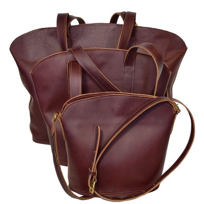 Vintage Bag #1 -Group Photo Small, Medium, Large Cognac